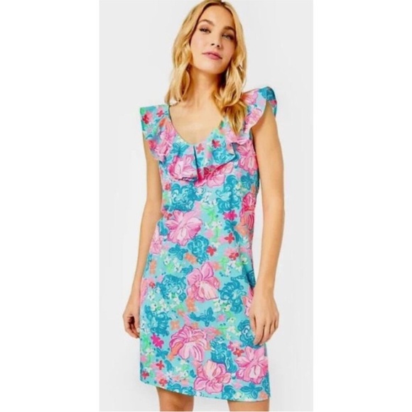 Lilly Pulitzer Dresses & Skirts - NWT Lilly Pulitzer Alessa Dress in Luscious Lions Surf Blue